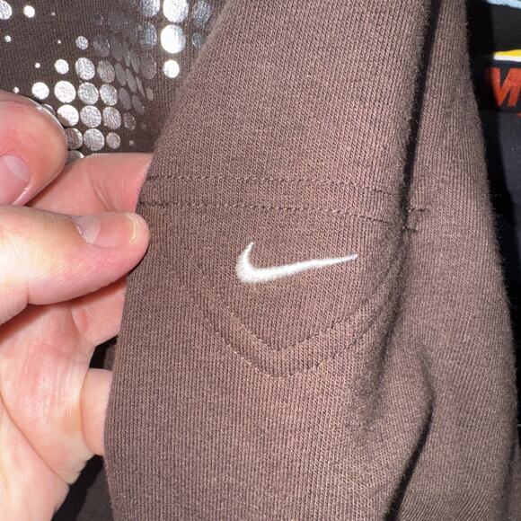 Vintage Y2K Women’s Nike Brown And Silver Zip Up Sweater Size Small - Picture 2 of 6